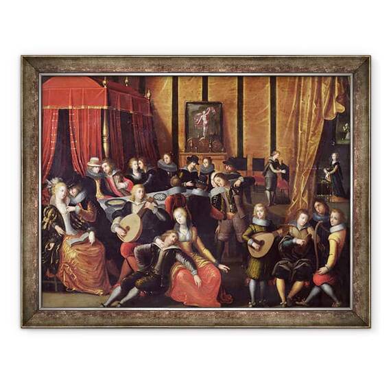 Tablou inramat - Louis de Caullery - Concertul spaniol sau - - Roveli