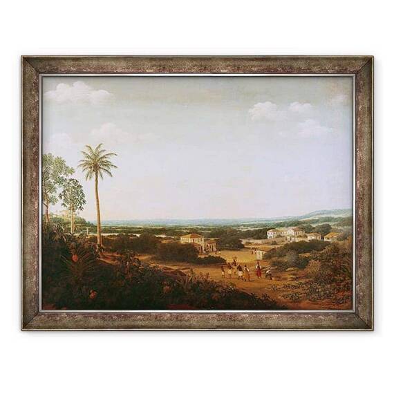 Tablou inramat - Frans Jansz Post - Casa unui nobil portughez in Brazilia - - Roveli
