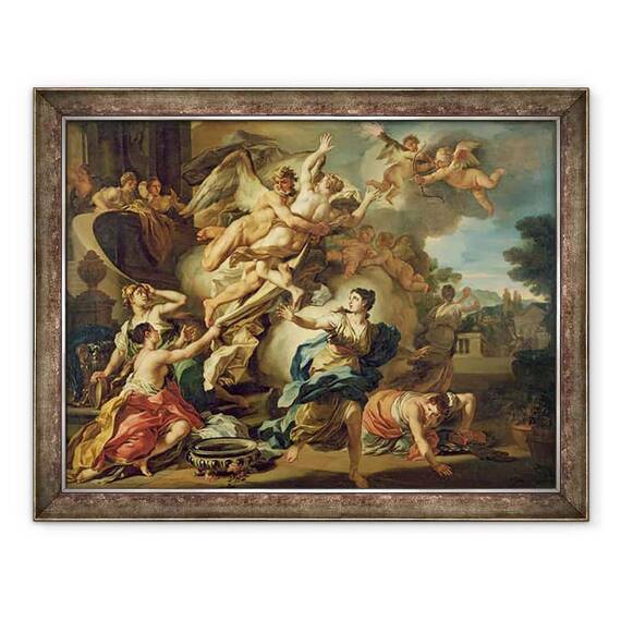 Tablou inramat - Francesco Solimena - Rapirea Orithyiei - - Roveli