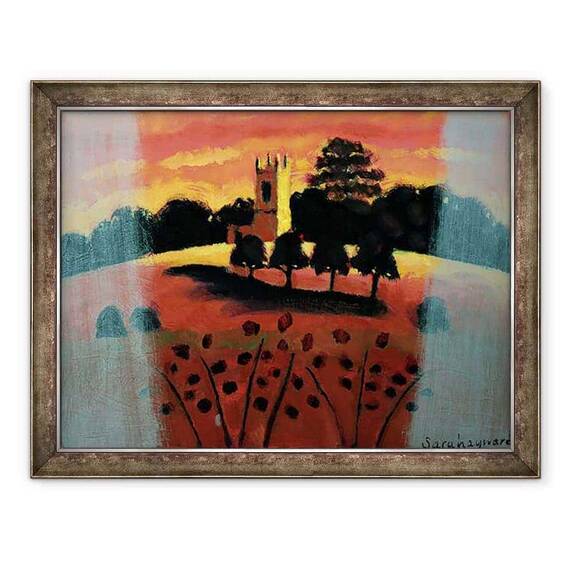 Tablou inramat - Sara Hayward - Biserica din Severn - - Roveli
