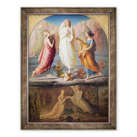 Tablou inramat - Louis Janmot - Adormirea Maicii Domnului - - Roveli