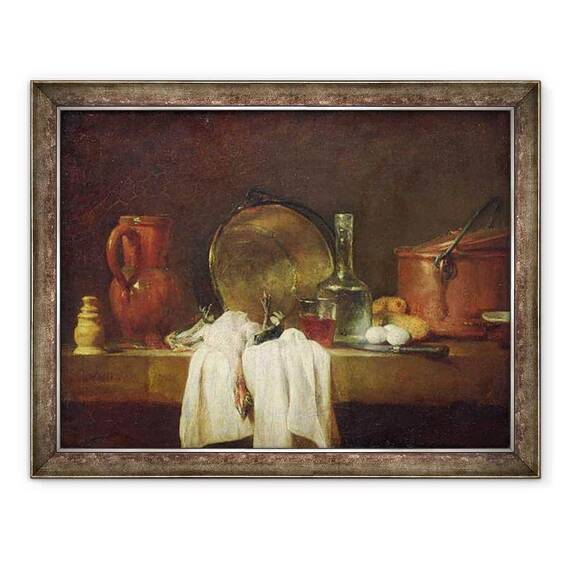 Tablou inramat - Jean-Baptiste Simeon Chardin - Masa de bucatarie - - Roveli