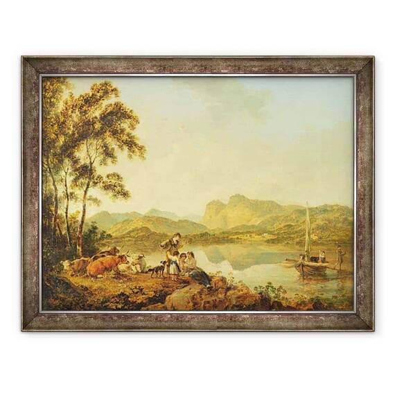 Tablou inramat - Julius Caesar Ibbetson - Langdale Pikes din Lowood - - Roveli