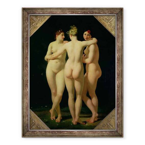 Tablou inramat - Jean-Baptiste Regnault - Cele Trei Gratii - - Roveli