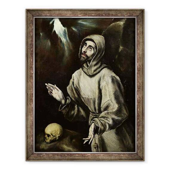 Tablou inramat - El Greco - Sfantul Francisc de Assisi Primirea Stigmatelor - - Roveli