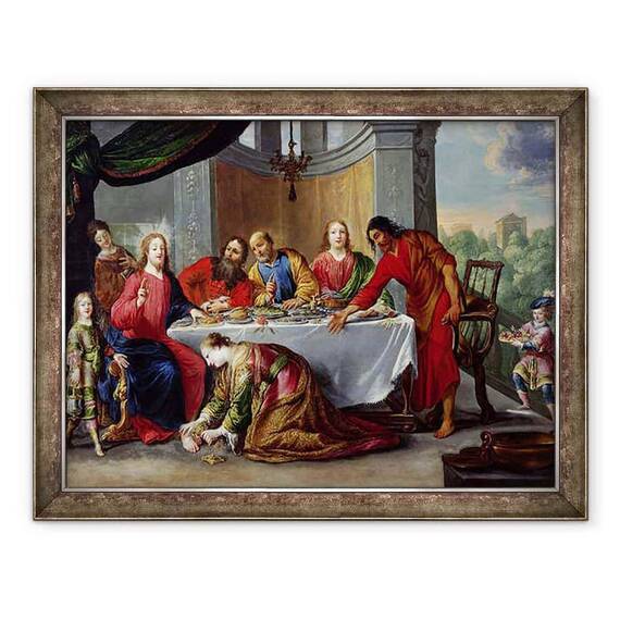 Tablou inramat - Claude Vignon - Hristos in Casa lui Simon Fariseul - - Roveli