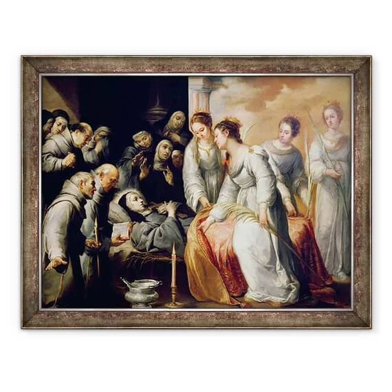 Tablou inramat - Bartolome Esteban Murillo - Moartea Sfantului Clare - - Roveli
