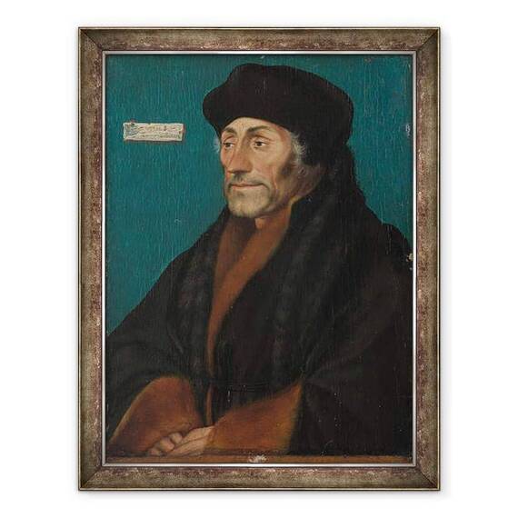 Tablou inramat - Hans Holbein the Younger - Erasmus din Rotterdam II - - Roveli