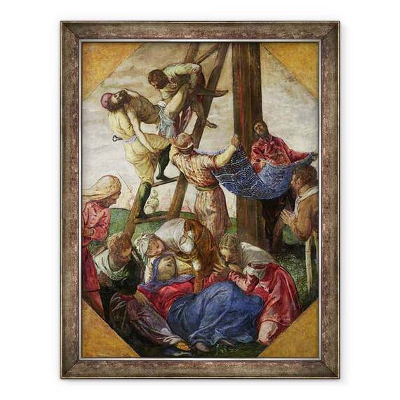 Tablou inramat - Jacopo Robusti Tintoretto - Coborarea de pe cruce - - Roveli