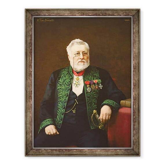 Tablou inramat - Alexandre Piot-Normand - Portretul lui Leon Renier 1809-85 1888 - - Roveli