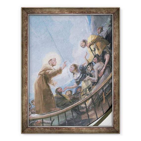 Tablou inramat - Francisco Jose de Goya y Lucientes - Predicarea Sfantului Anton, detaliu din miracolul Sfantului Anton de Padova, din cupola - - Roveli