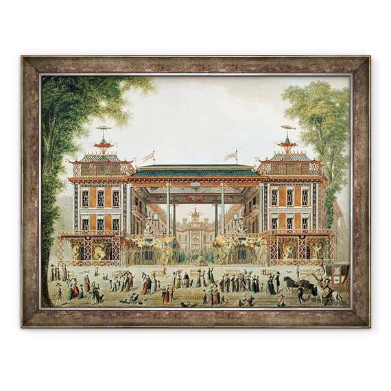 Tablou inramat - Scoala franceza - Baile chinezesti din Paris - - Roveli