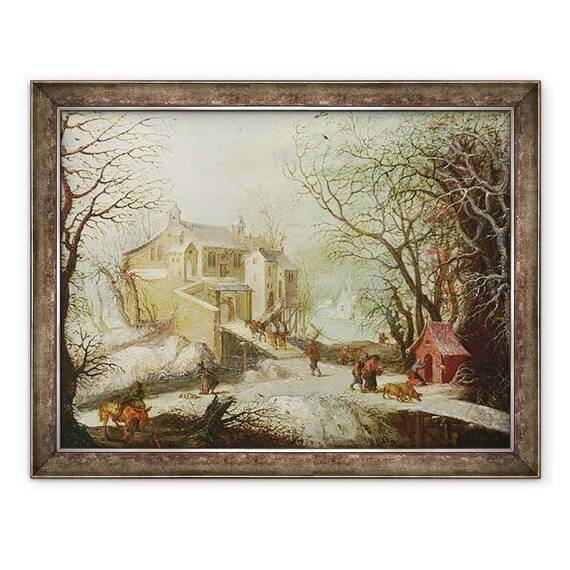 Tablou inramat - Joos Momper The Younger - Peisaj iarna - - Roveli