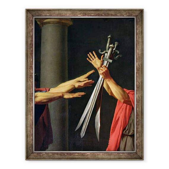 Tablou inramat - Jacques Louis David - Juramantul lui Horatii III - - Roveli
