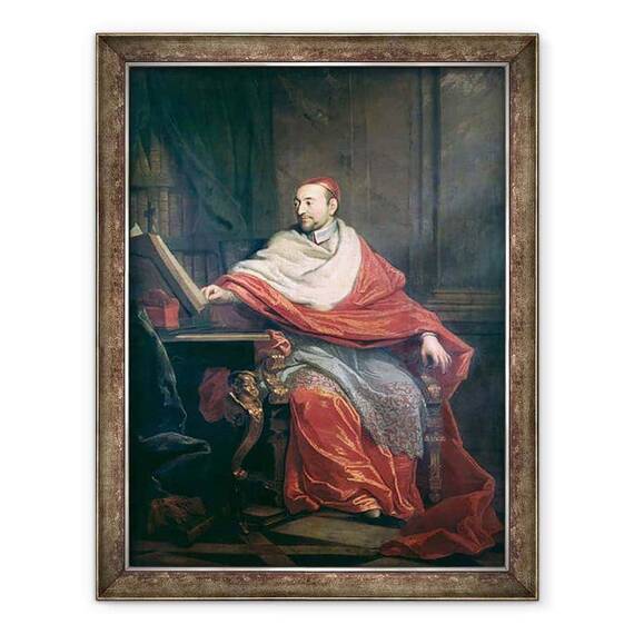 Tablou inramat - Philippe de Champaigne - Cardinalul Pierre de Berulle 1575-1629 - - Roveli