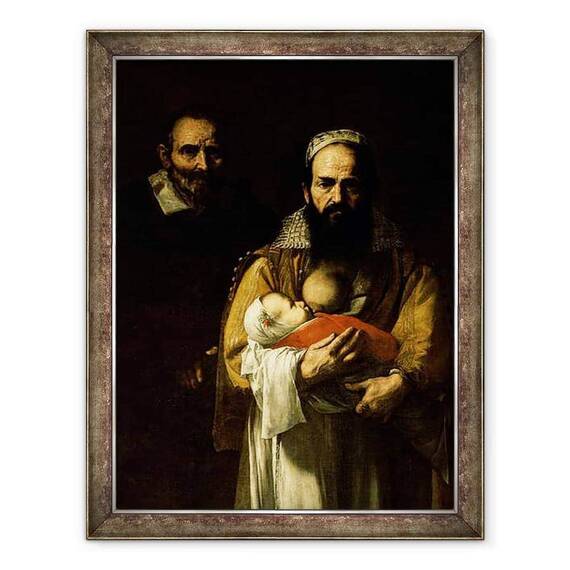 Tablou inramat - Jusepe de Ribera - Femeia cu barba care alapteaza - - Roveli