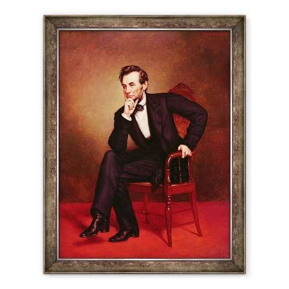 Tablou inramat - George Peter Alexander Healy - Portret De Abraham Lincoln - - Roveli