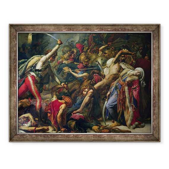 Tablou inramat - Anne Louis Girodet de Roucy-Trioson - Revolta de la Cairo, 21 octombrie 1798 - - Roveli