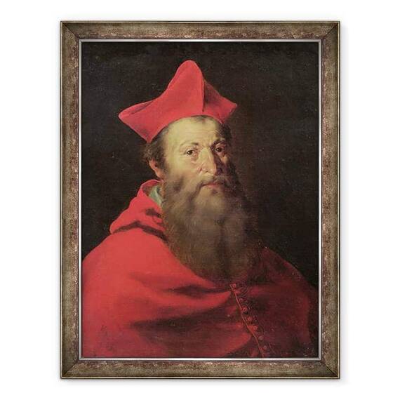 Tablou inramat - Scoala franceza - Cardinalul Jacques Sadolet 1477-1547 Episcop de Carpentras - - Roveli