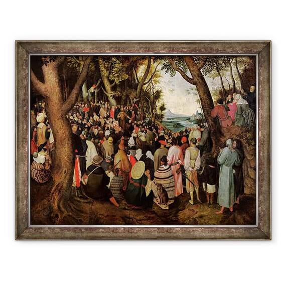 Tablou inramat - Pieter Brueghel the Younger - Predica Sfantului Ioan Botezatorul - - Roveli