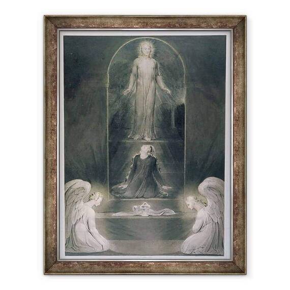 Tablou inramat - William Blake - Maria Magdalena la Mormant - - Roveli