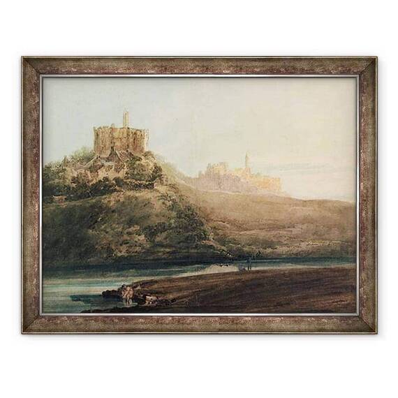 Tablou inramat - Thomas Girtin - Castelul Warkworth, Northumberland - - Roveli