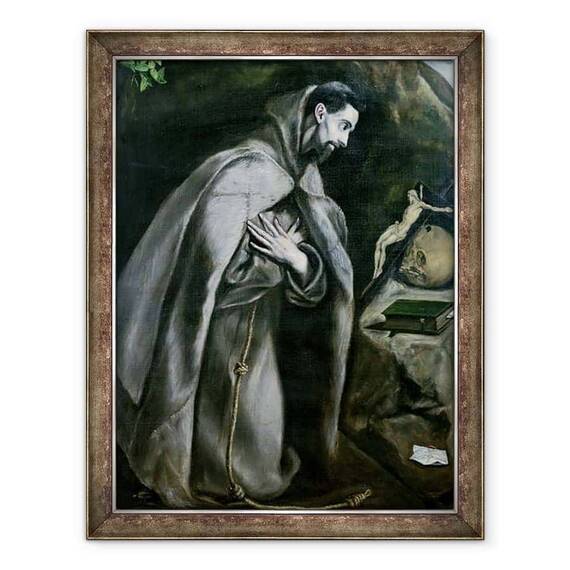Tablou inramat - El Greco - Sfantul Francisc de Assisi - - Roveli