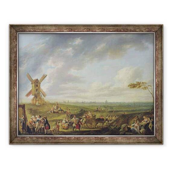 Tablou inramat - Louis Joseph Watteau - Primirea unui soldat care se intoarce acasa - - Roveli
