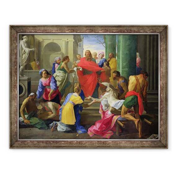 Tablou inramat - Jean Restout - Miracolele Sfantului Pavel in Efes - - Roveli