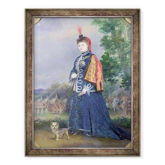 Tablou inramat - Alexis Joseph Perignon - Hortense Schneider 1833-1920 in rolul Marii Ducese in La Grande Ducesa de Gerolstein de Jacques Offenbach 1819-90 1874 - - Roveli