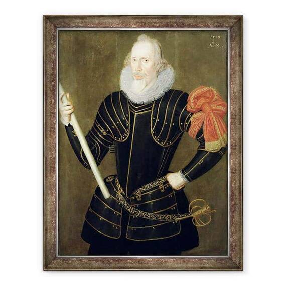 Tablou inramat - Robert Peake the Elder - Portretul unui barbat - - Roveli