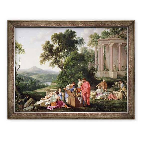 Tablou inramat - Laurent de La Hyre - Laban in cautarea idolilor - - Roveli