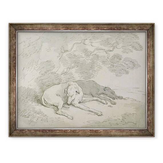Tablou inramat - Thomas Rowlandson - Ogari Adormiti - - Roveli