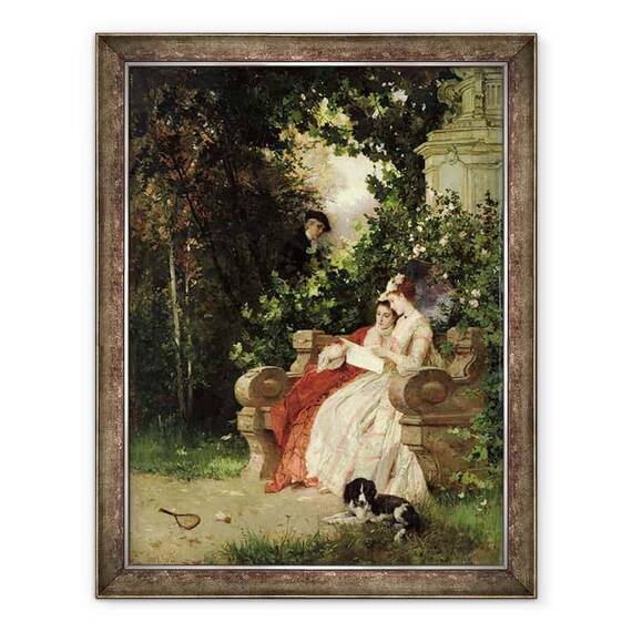 Tablou inramat - Carl Heinrich Hoff - Pipeta cu urechea - - Roveli