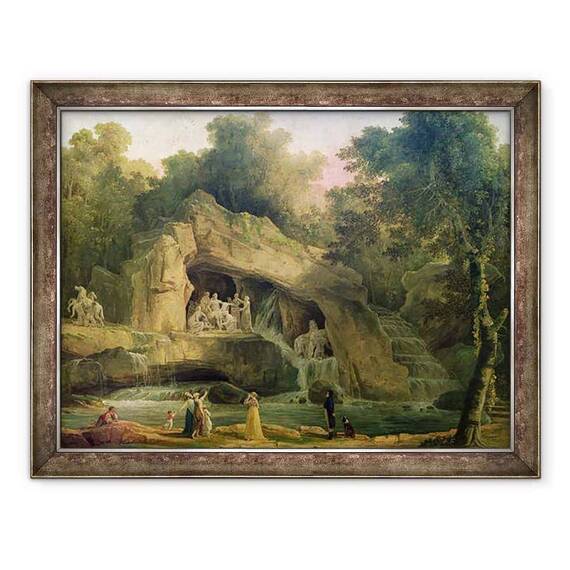 Tablou inramat - Hubert Robert - Bosquet des Bains dApollo - - Roveli
