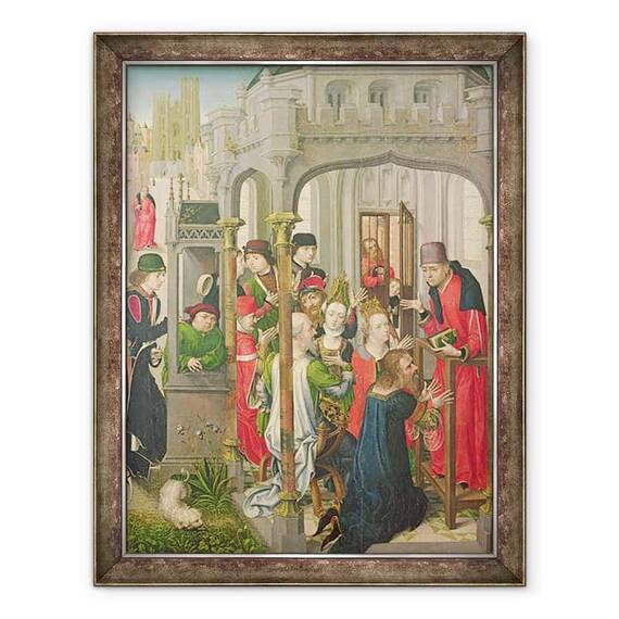 Tablou inramat - Master of the View of St. Gudule - Predare Pastorala - - Roveli