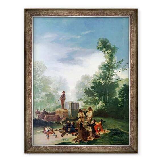 Tablou inramat - Francisco Jose de Goya y Lucientes - Atac asupra unui antrenor - - Roveli