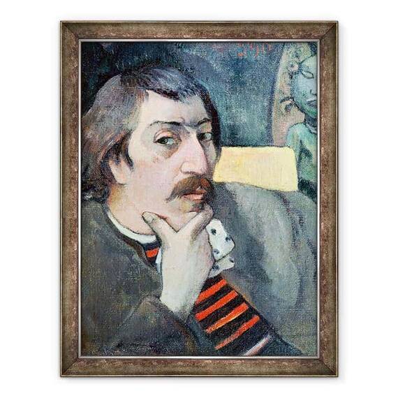 Tablou inramat - Paul Gauguin - Portretul Artistului cu Idolul - - Roveli