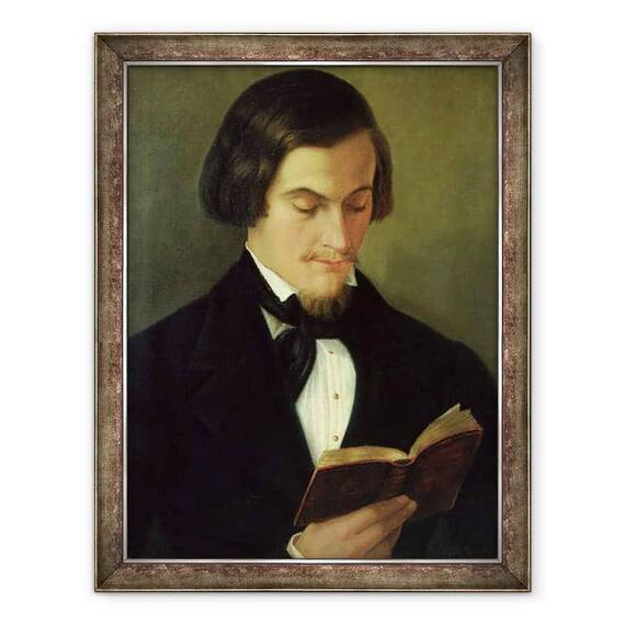 Tablou inramat - Amalia Keller - Portretul poetului Heinrich Heine 1797-1856 1842 - - Roveli