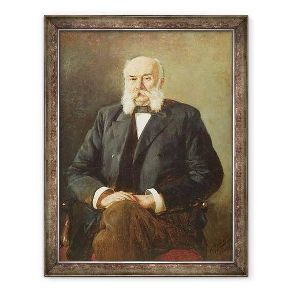 Tablou inramat - Nikolai Aleksandrovich Yaroshenko - Portretul lui Ivan Gontcharov - - Roveli