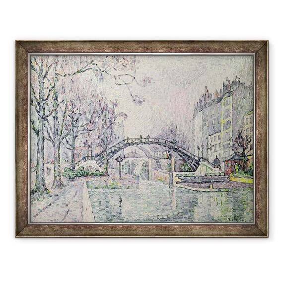 Tablou inramat - Paul Signac - Canalul Saint-Martin - - Roveli