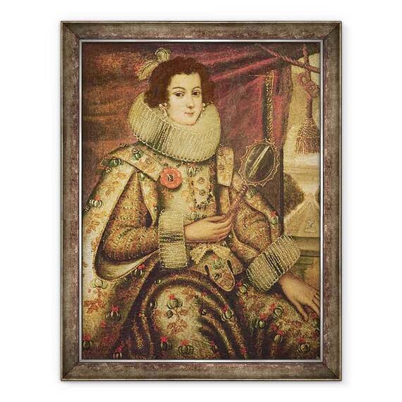 Tablou inramat - Scoala flamanda - Margareta de Austria 1522-86 Ducesa de Parma - - Roveli
