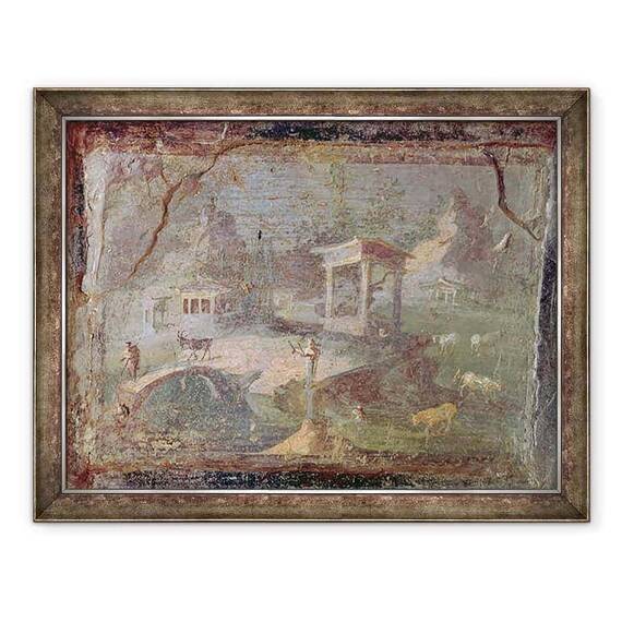 Tablou inramat - Roman - Peisaj idilic, de la Herculaneum - - Roveli