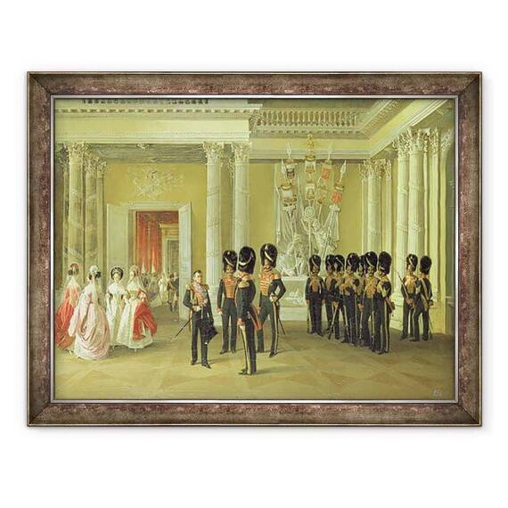 Tablou inramat - Adolphe Ladurner - Sala Heraldica din Palatul de Iarna, Sankt Petersburg - - Roveli