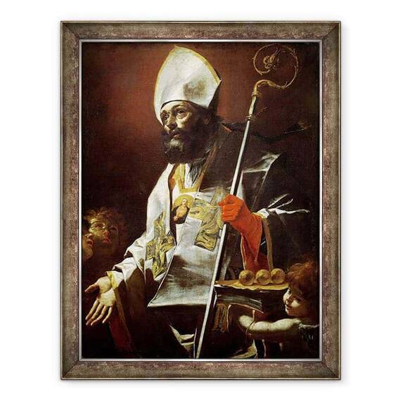 Tablou inramat - Mattia Preti - Sfantul Nicolae din Bari d.c.346 - - Roveli
