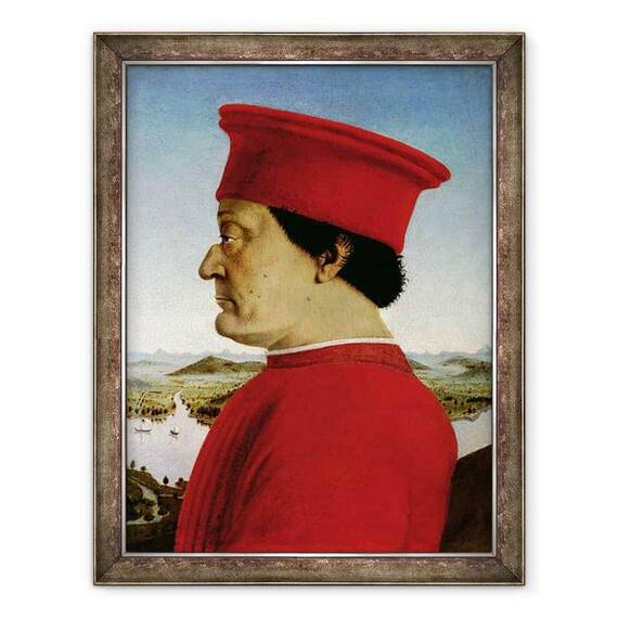 Tablou inramat - Piero della Francesca - Federigo da Montefeltro 1422-82 Duke of Urbino - - Roveli