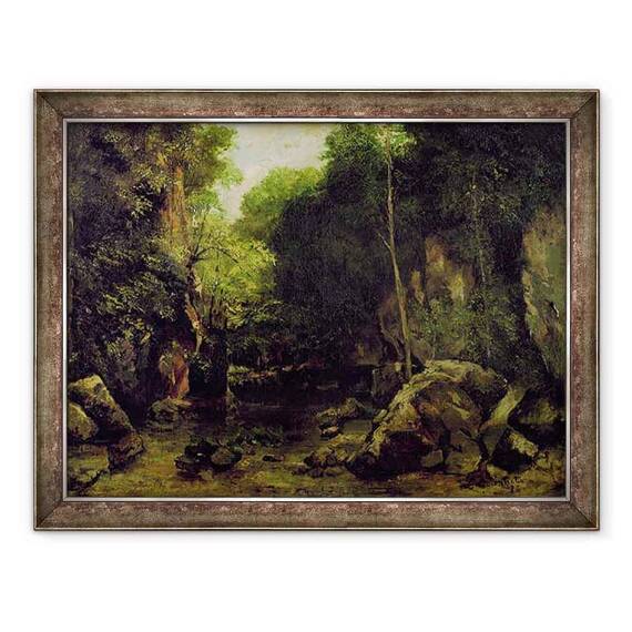 Tablou inramat - Gustave Courbet - Le bine-noir - - Roveli