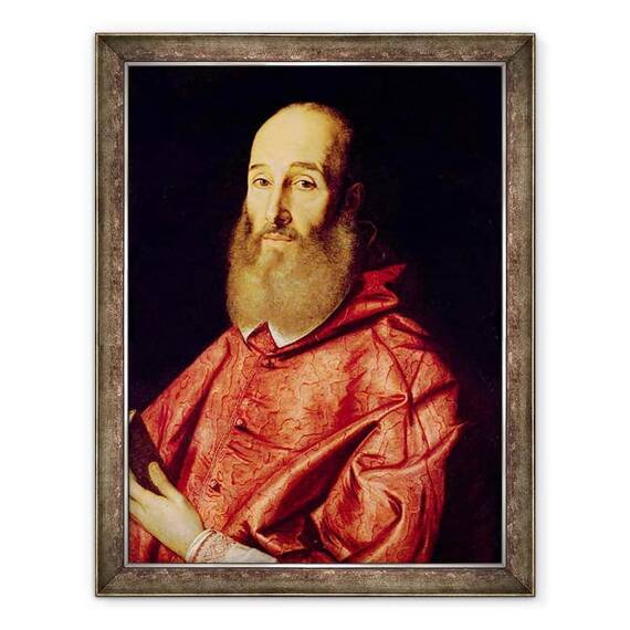 Tablou inramat - Scipione Pulzone - Cardinalul Antoine Perronot de Granvelle 1517-86 - - Roveli
