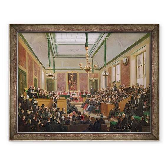 Tablou inramat - Edme Adolphe Fontaine - inalta Curte de Justitie de la Versailles - - Roveli