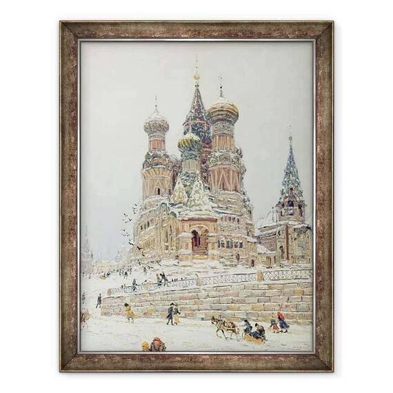 Tablou inramat - Nikolay Nikanorovich Dubovskoy - Catedrala Sfantul Vasile, Piata Rosie, Moscova - - Roveli